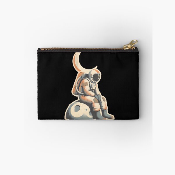 Item preview, Retro Astronaut Sitting on Moon Minimal Vintage Space designed and sold by MythicCotton.