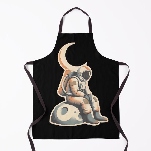 Item preview, Retro Astronaut Sitting on Moon Minimal Vintage Space designed and sold by MythicCotton.