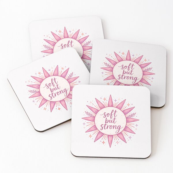 Item preview, Soft But Strong Neurodivergent Pink Sun Affirmation designed and sold by PixelQ.
