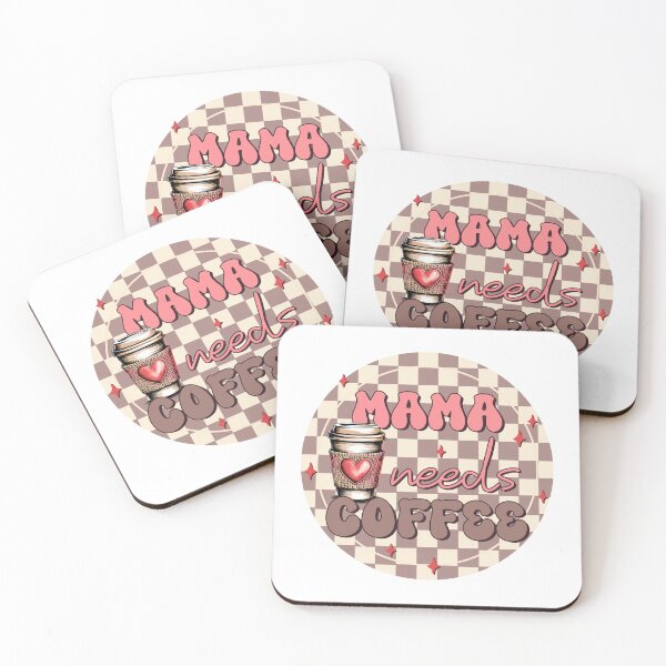 Item preview, Mama Needs Coffee Retro Checkered Pattern Graphic. designed and sold by Lulunza.
