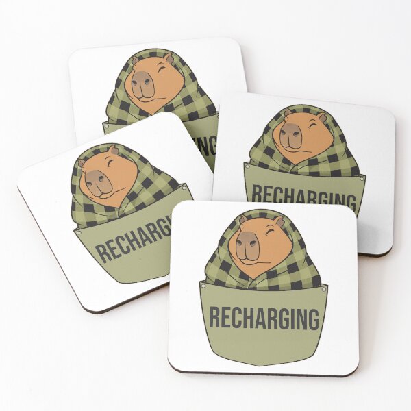 Item preview, Capybara Recharging Cozy Pocket Mood designed and sold by Sir Capy B.