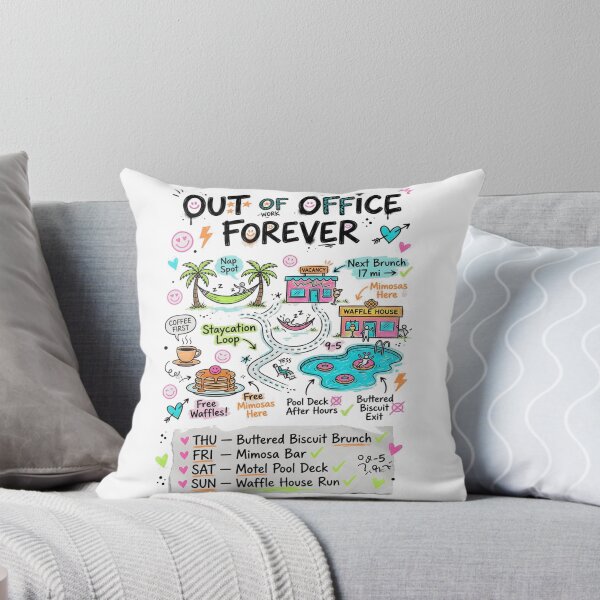 Item preview, Out Of Office Forever Staycation Doodle Map designed and sold by REAL IRISH GIFTS.
