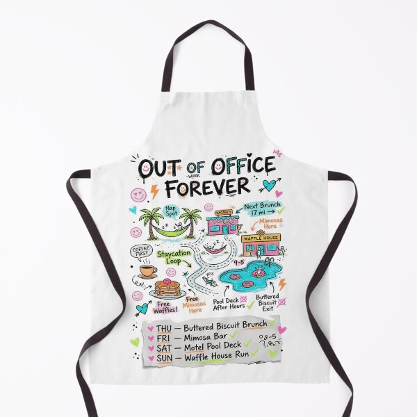 Item preview, Out Of Office Forever Staycation Doodle Map designed and sold by REAL IRISH GIFTS.