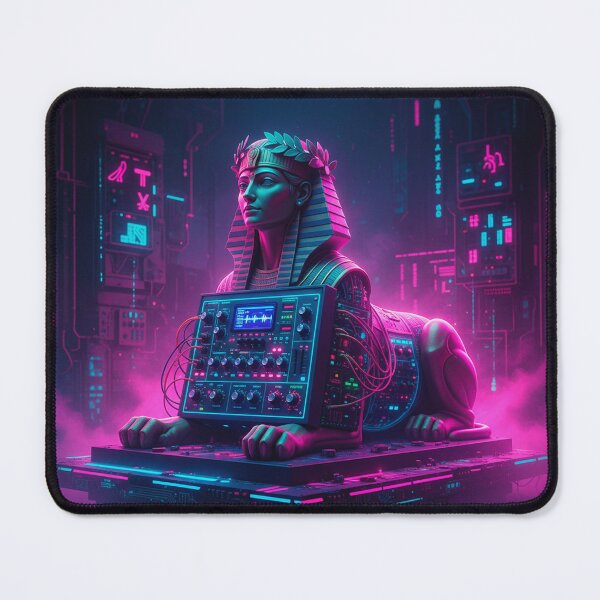 Item preview, Synthesizer Sphinx - Cyberpunk Egyptian Roman Mashup designed and sold by codex antique.