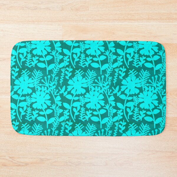 Item preview, Teal turquoise flowers designed and sold by Seeyouspoon.