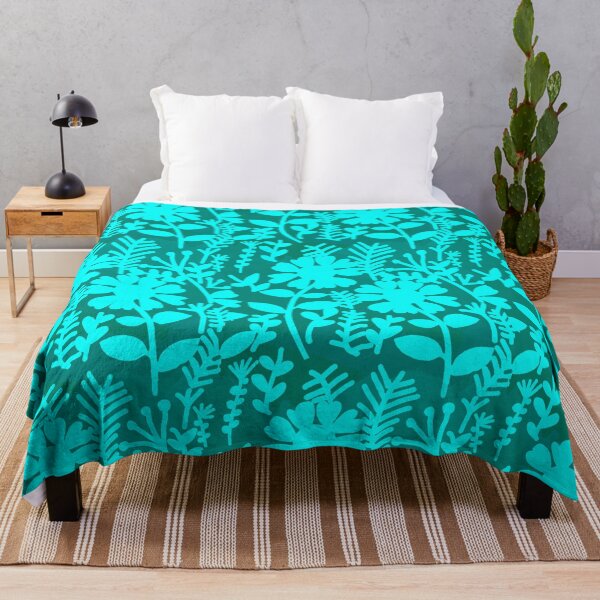 Item preview, Teal turquoise flowers designed and sold by Seeyouspoon.