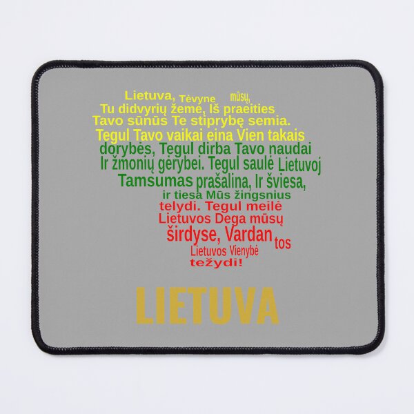 Item preview, Lithuania Artistic Design Featuring Anthem, Map, and Flag designed and sold by JR78.