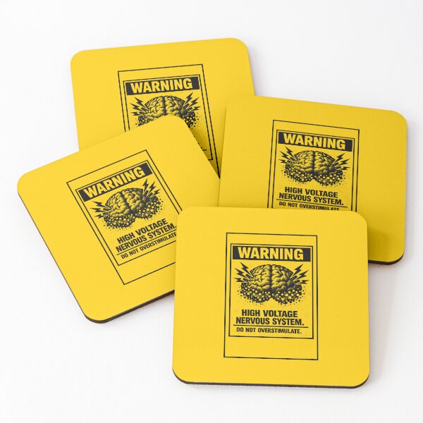 Item preview, High Voltage Nervous System Neurodiversity Mental Health Warning designed and sold by SplashTastic.