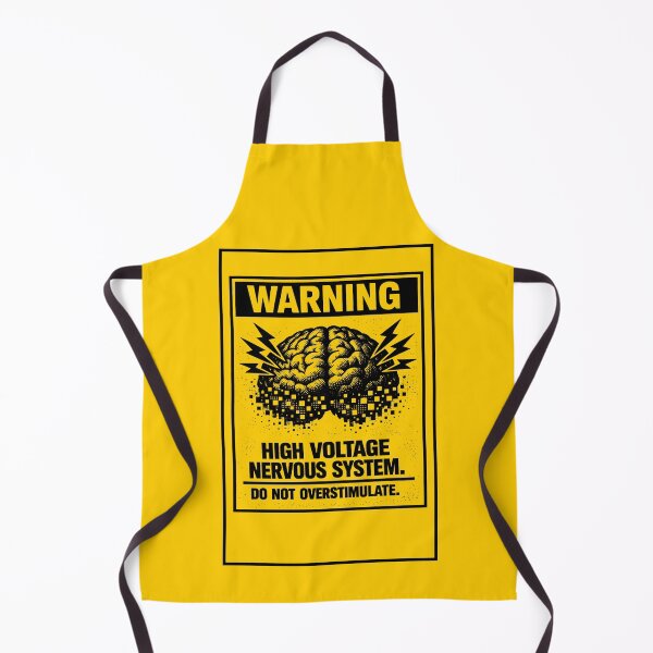 Item preview, High Voltage Nervous System Neurodiversity Mental Health Warning designed and sold by SplashTastic.