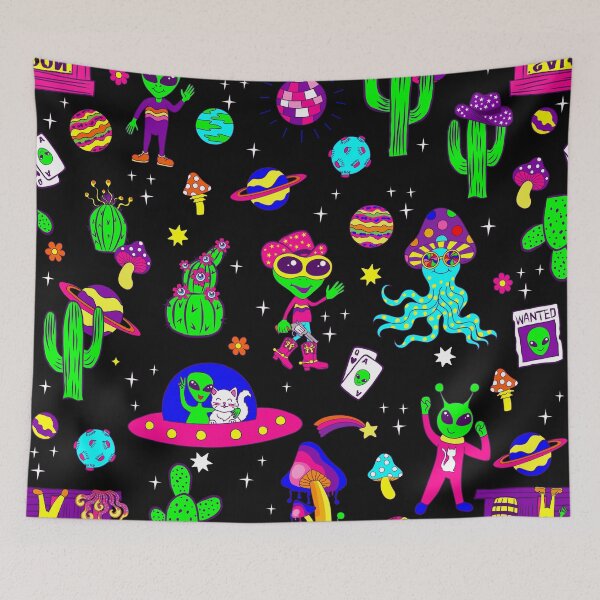 Item preview, outer space disco alien ufo cosmic saloon designed and sold by Gossip Rag.