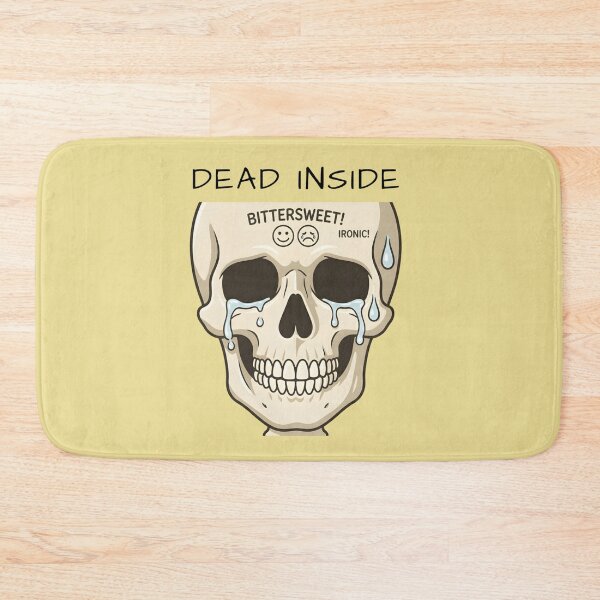 Item preview, Dead Inside Skeleton Crying Skull T-Shirt | Bittersweet Ironic Sad Aesthetic Graphic Tee | Dark Humor Skeleton Design designed and sold by Raw Tigers.