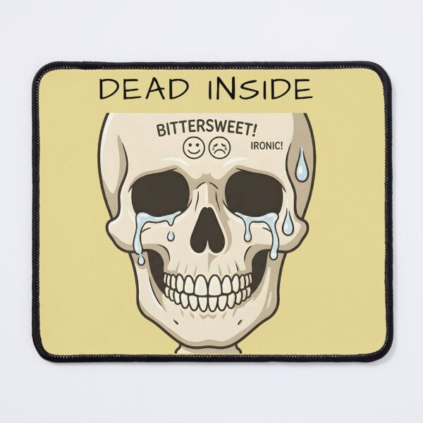 Item preview, Dead Inside Skeleton Crying Skull T-Shirt | Bittersweet Ironic Sad Aesthetic Graphic Tee | Dark Humor Skeleton Design designed and sold by Raw Tigers.