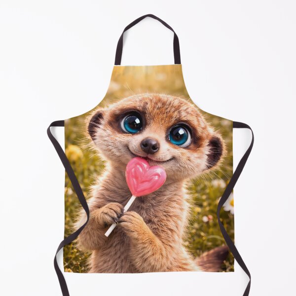 Item preview, Cute meerkat with heart lollipop designed and sold by Spirit75.