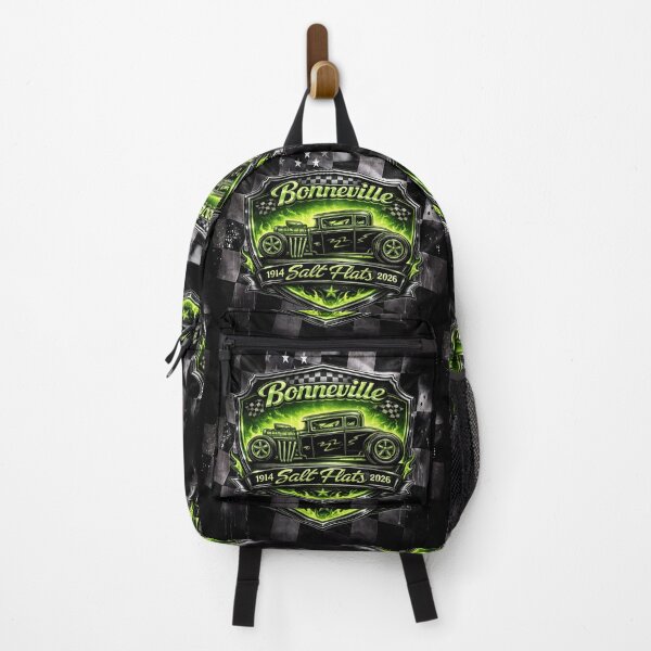 Item preview, Bonneville Salt Flats Hot Rod – Neon Green Racing Vintage Car Design designed and sold by artistwill.