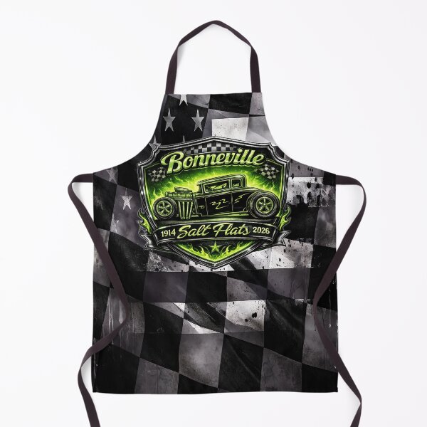 Item preview, Bonneville Salt Flats Hot Rod – Neon Green Racing Vintage Car Design designed and sold by artistwill.