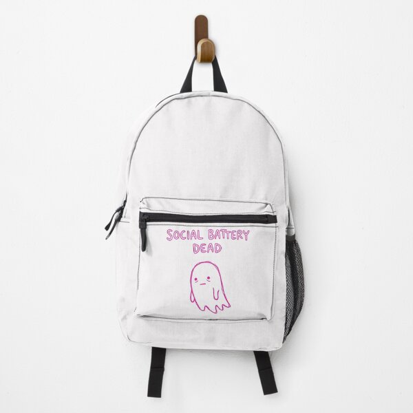 Item preview, Social Battery Dead Cute Ghost Introvert Design Mental Health designed and sold by PixelQ.