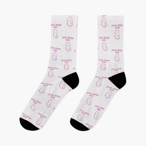 Item preview, Social Battery Dead Cute Ghost Introvert Design Mental Health designed and sold by PixelQ.