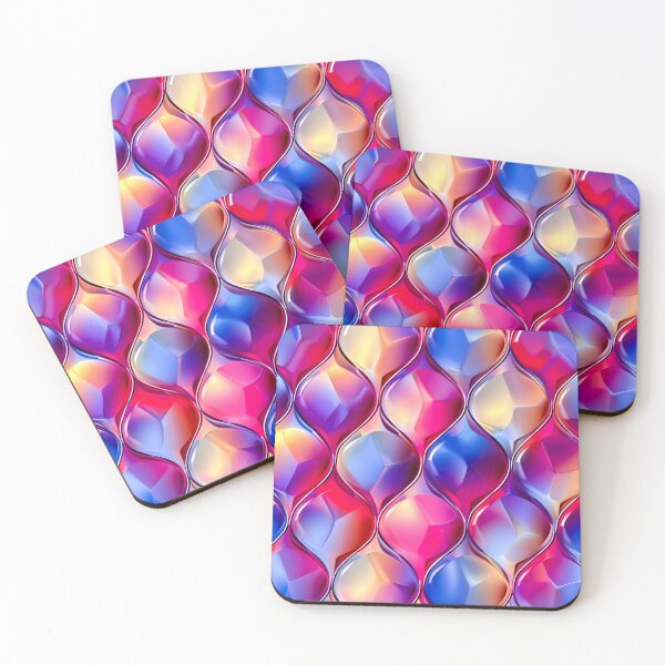 Item preview, Vibrant Iridescent 3d Jewel Pattern designed and sold by SideKickCreates.