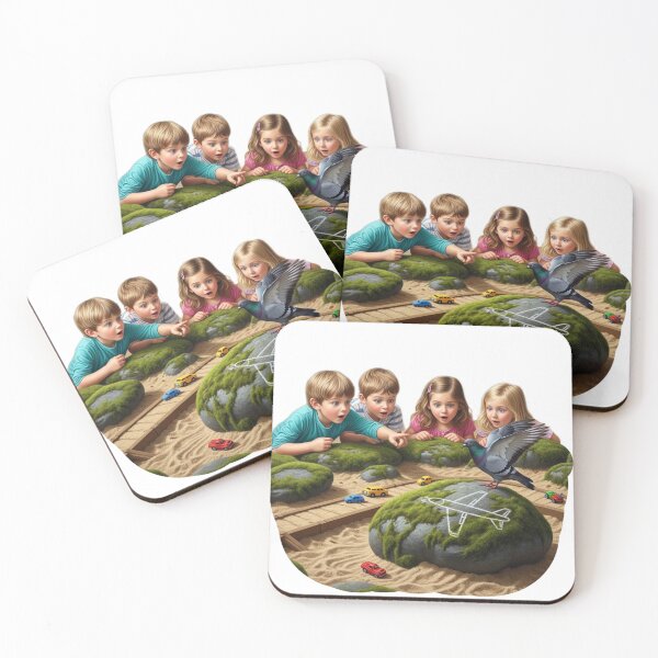 Item preview, GODNA Children Discovering Pigeon in Magical Sandbox designed and sold by GODNA.