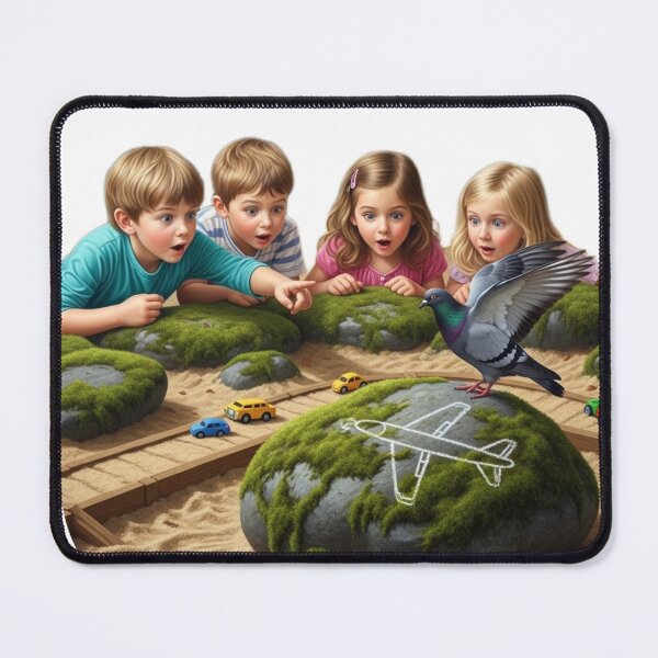 Item preview, GODNA Children Discovering Pigeon in Magical Sandbox designed and sold by GODNA.