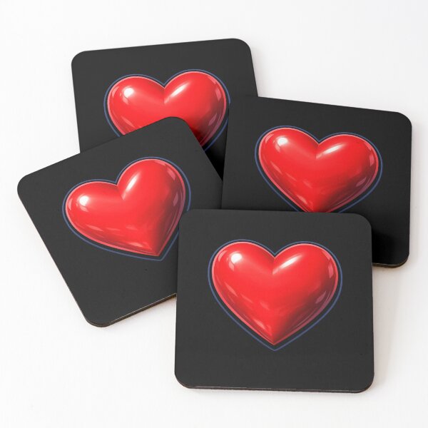 Item preview, 3D Red Heart with Bold Black Outline – Glossy Love Graphic for Shirts designed and sold by Timeless Junction.