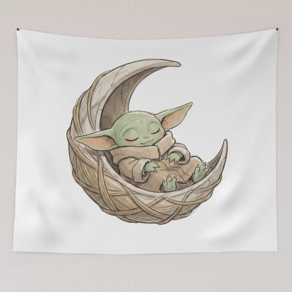 Item preview, BABY YODA MOON CRIB CUTE GROGU designed and sold by LIS AND MELIVERSO.
