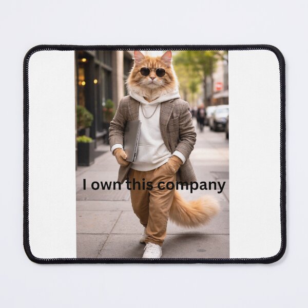 Item preview, CEO Cat With Laptop – Ginger Maine Coon Boss designed and sold by GlitterAndStars.