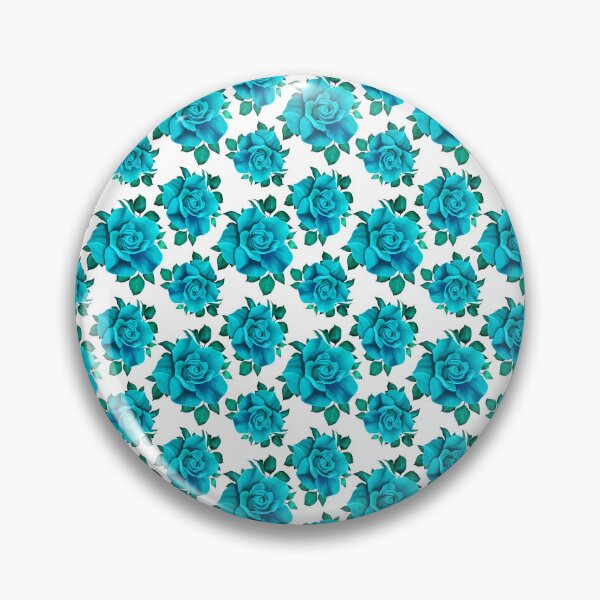 Item preview, Elegant Aqua Blue Rose Pattern | Vibrant Floral Design designed and sold by SideKickCreates.