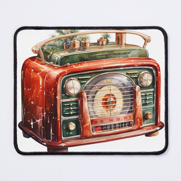 Item preview, Vintage Retro Radio Mid Century Modern Holiday Aesthetic designed and sold by VineVibe16Studio.