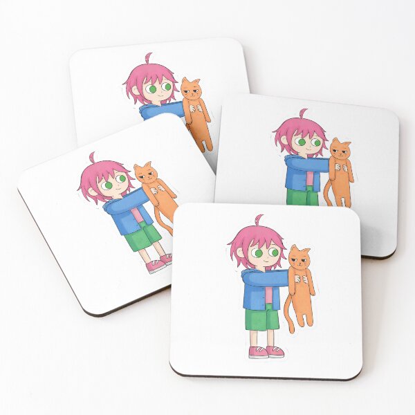 Item preview, The pink haired boy holding a orange cat designed and sold by Ranasko.