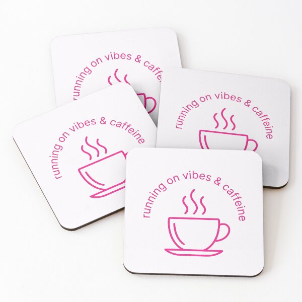 Item preview, Running on Vibes & Caffeine Coffee Cup designed and sold by PixelQ.