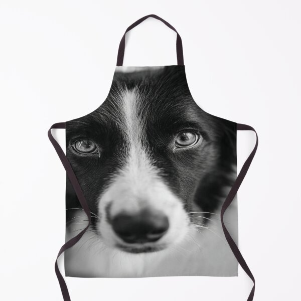 Item preview, Intense Border Collie Dog Face Black White Art designed and sold by NicolasGlowArt.
