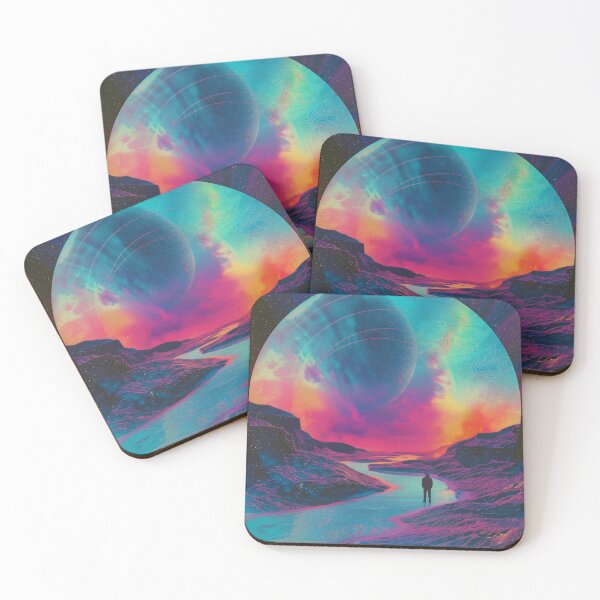 Item preview, Psychedelic Cosmic River Man Synthwave Art designed and sold by LuminousFoundry.
