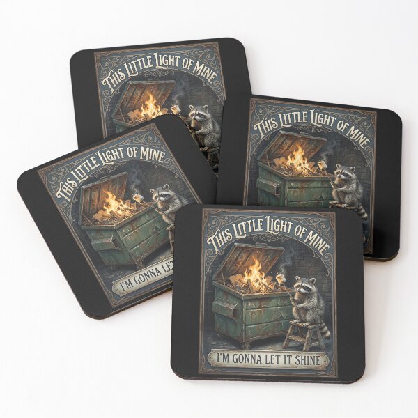 Item preview, This Little Light of Mine Dumpster Fire Raccoon designed and sold by TeeARTHY.