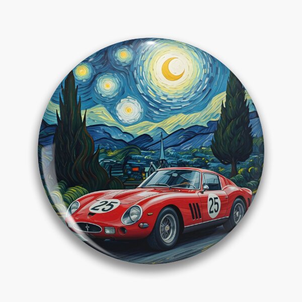 Item preview, Starry Night Race: Vintage Red Ferrari 250 GTO Art designed and sold by rgagliardi2017.