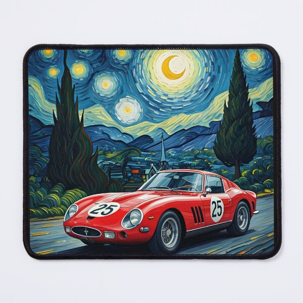 Item preview, Starry Night Race: Vintage Red Ferrari 250 GTO Art designed and sold by rgagliardi2017.