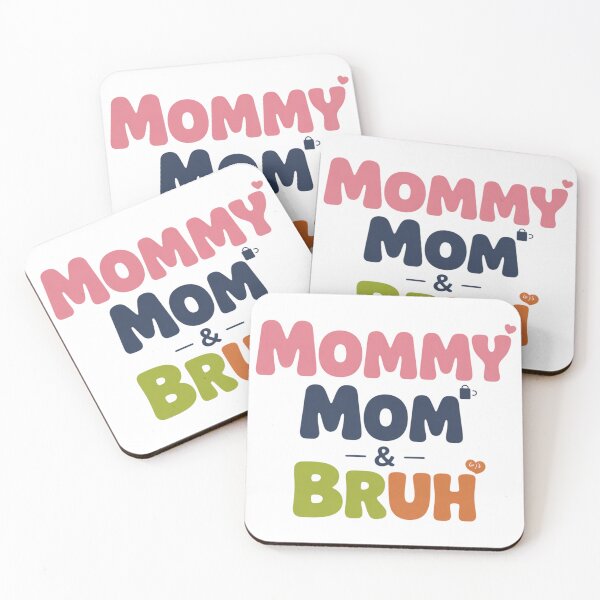 Item preview, Mommy Mom and Bruh – Funny Mom Life Typography Pastel Aesthetic designed and sold by Artistry Tee Co.
