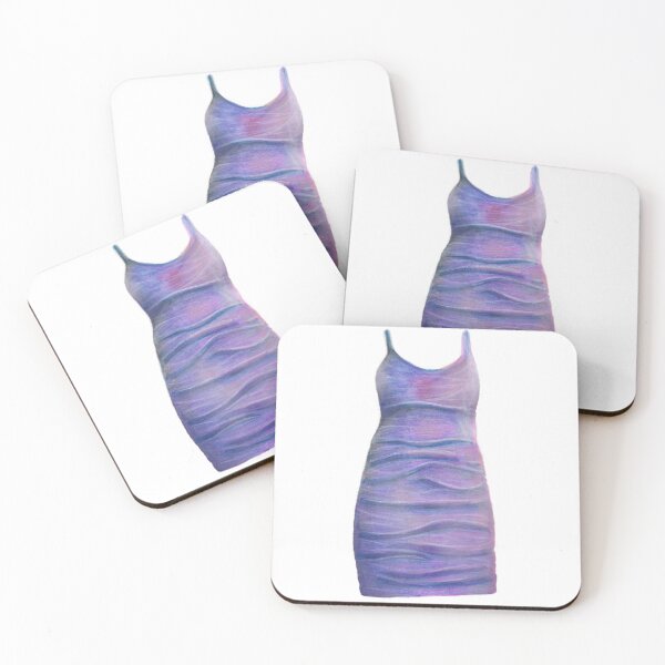 Item preview, purple skinny close fitting dress on straps designed and sold by ShePaintsMusic.