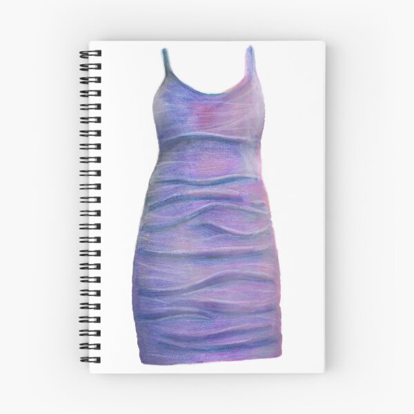 Item preview, purple skinny close fitting dress on straps designed and sold by ShePaintsMusic.