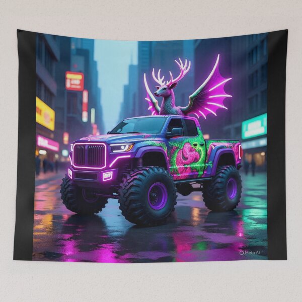Item preview, Cyberpunk  Neon  Dragon  Monster-Truck designed and sold by TOCOCLAWS.