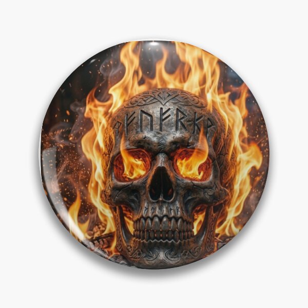 Item preview, Burning skull designed and sold by HuntsmithMerch.