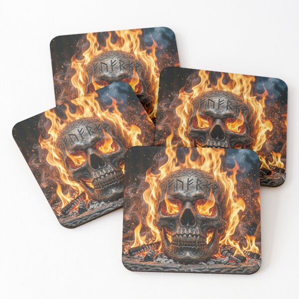 Item preview, Burning skull designed and sold by HuntsmithMerch.