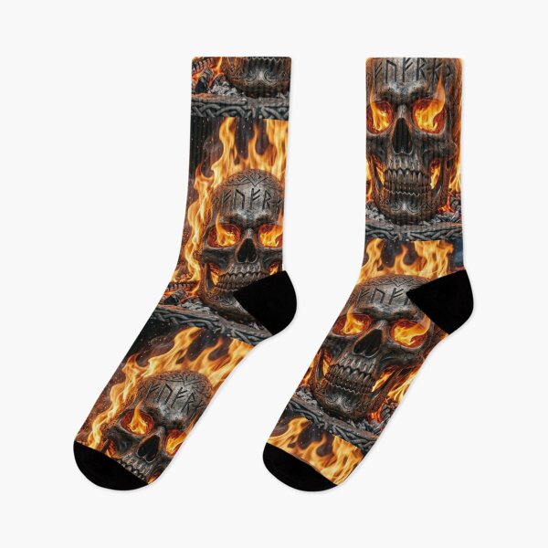 Item preview, Burning skull designed and sold by HuntsmithMerch.