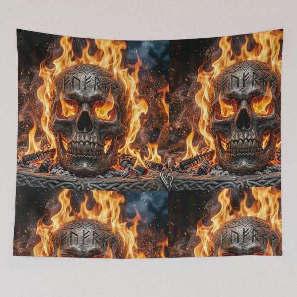 Item preview, Burning skull designed and sold by HuntsmithMerch.