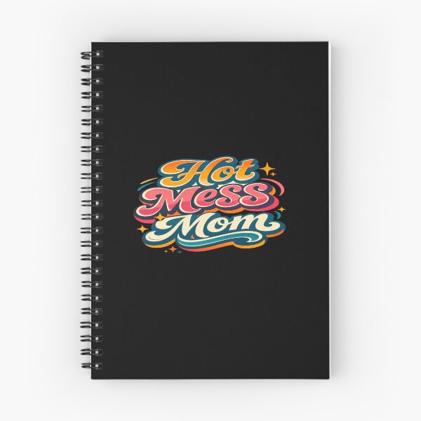 Item preview, Hot Mess Mom Retro Typography | Funny Mom Life Aesthetic Quote for Gifts & Apparel designed and sold by Bright Nest Studio.