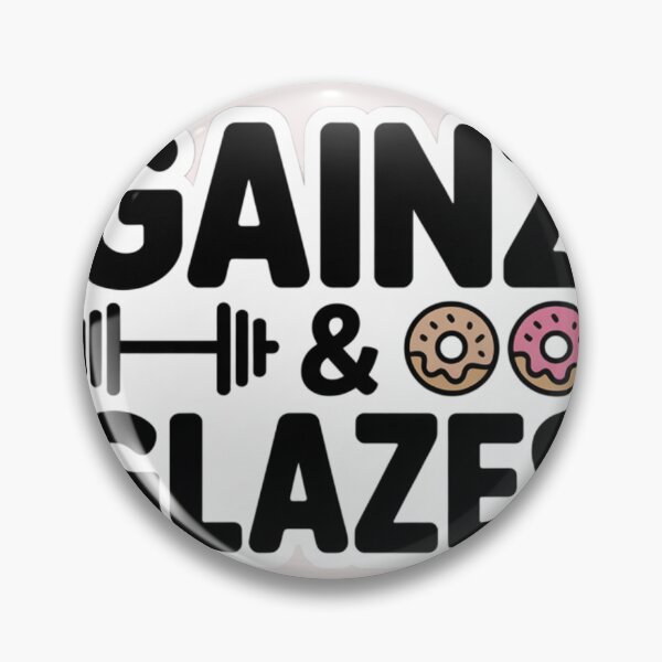 Item preview, GAINZ & GLAZES – Funny Gym and Donuts Typography Design Pastel Aesthetic designed and sold by Artistry Tee Co.
