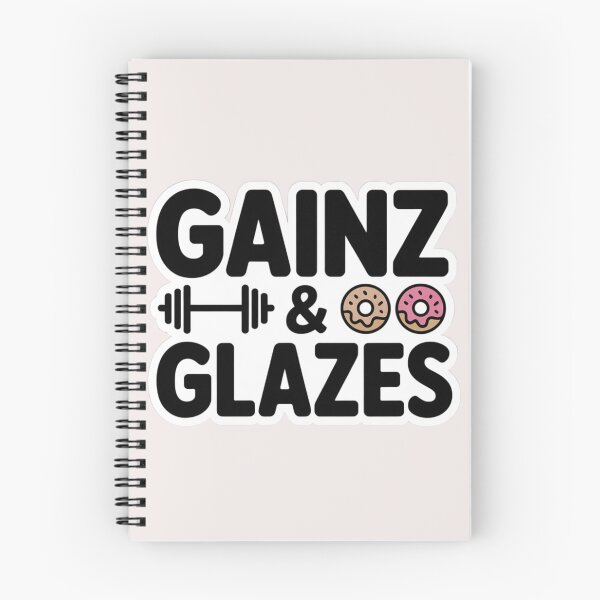 Item preview, GAINZ & GLAZES – Funny Gym and Donuts Typography Design Pastel Aesthetic designed and sold by Artistry Tee Co.