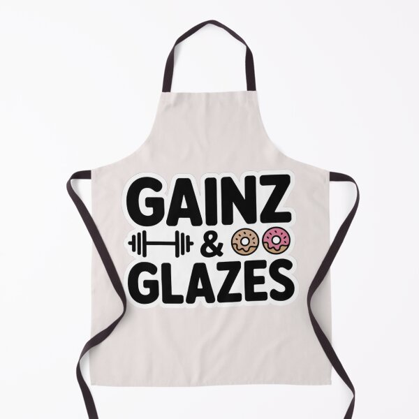Item preview, GAINZ & GLAZES – Funny Gym and Donuts Typography Design Pastel Aesthetic designed and sold by Artistry Tee Co.