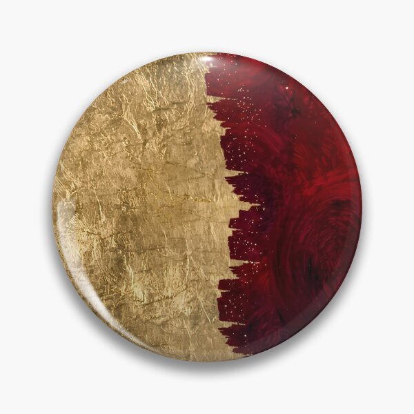 Item preview, Crimson Elegance: Golden Floral Fusion designed and sold by Remix Vision.