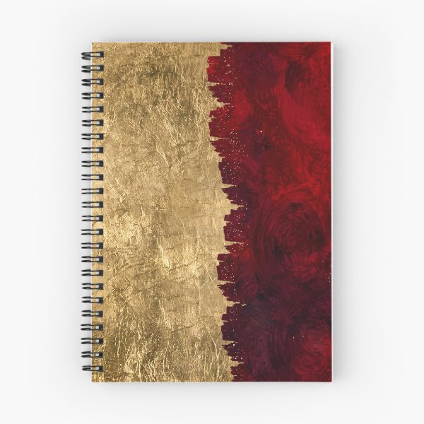 Item preview, Crimson Elegance: Golden Floral Fusion designed and sold by Remix Vision.